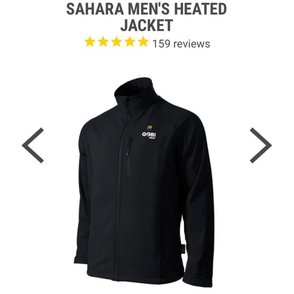 GobiHeat Mens Heated Jacket- Sz XL- BLACK